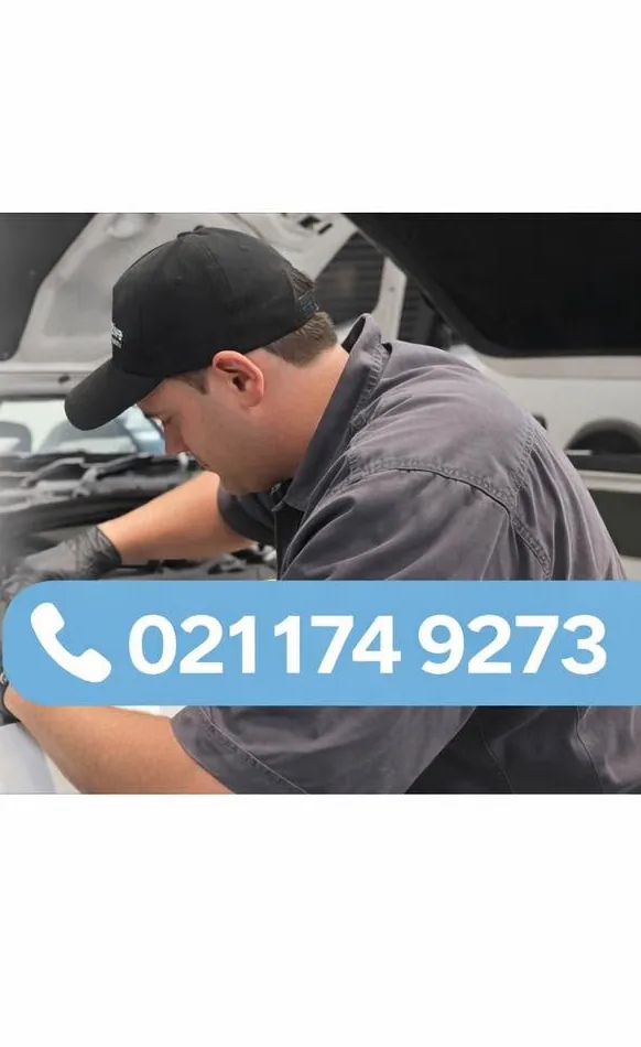 Rani working under the bonnet during a service